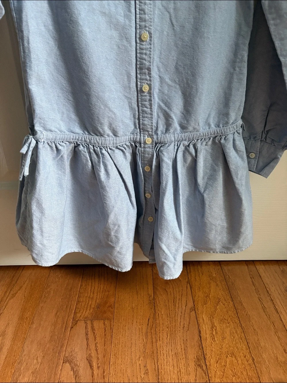Ralph Lauren Light Blue Girls' Button-Down Shirt Dress